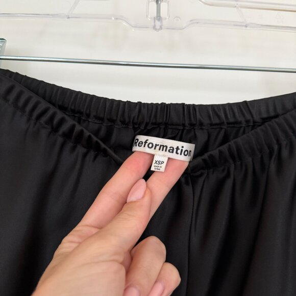 Reformation Petites Gale Satin Mid Rise Bias Pant - Picture 5 of 6